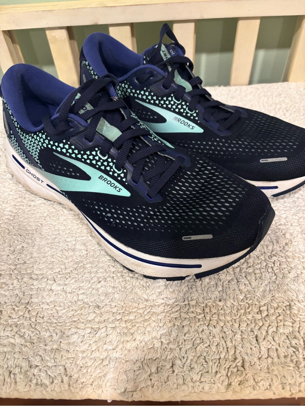 Brooks Women’s Ghost Running Shoes - Navy with Teal Accents